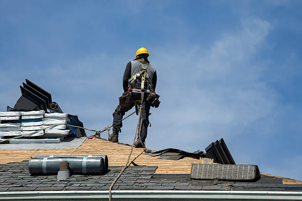 Professional Gutter Installation technician working in Peotone, IL